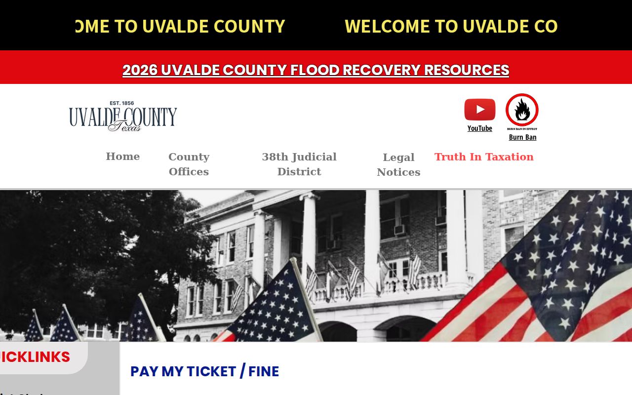 Uvalde County traffic warrant records payment routes