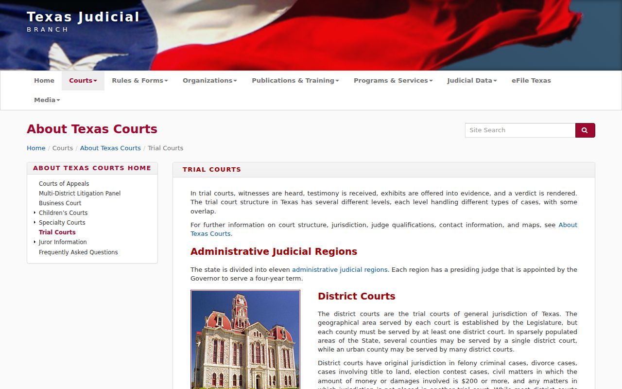 Uvalde County bench warrant records Texas court hierarchy