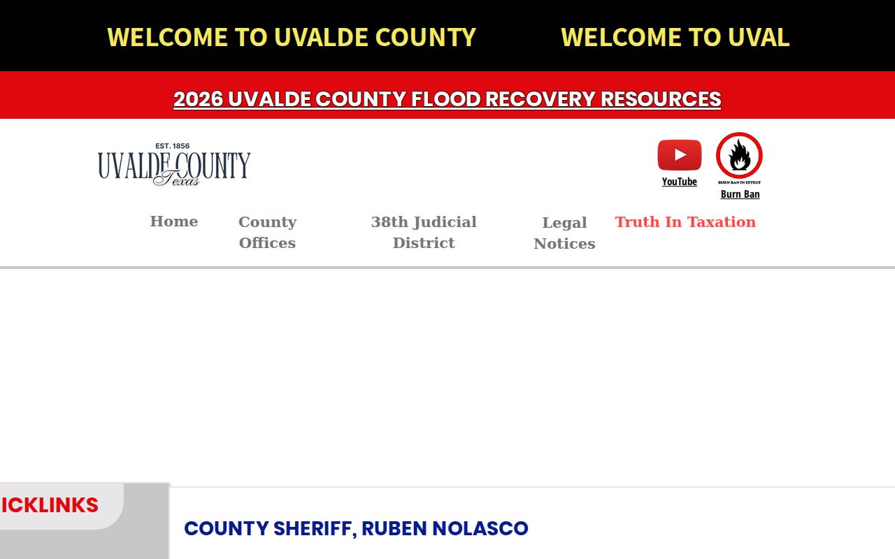 Uvalde County active warrant records sheriff contact